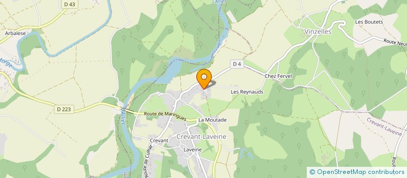 localisation de l'entreprise AS21X3  CREVANT-LAVEINE