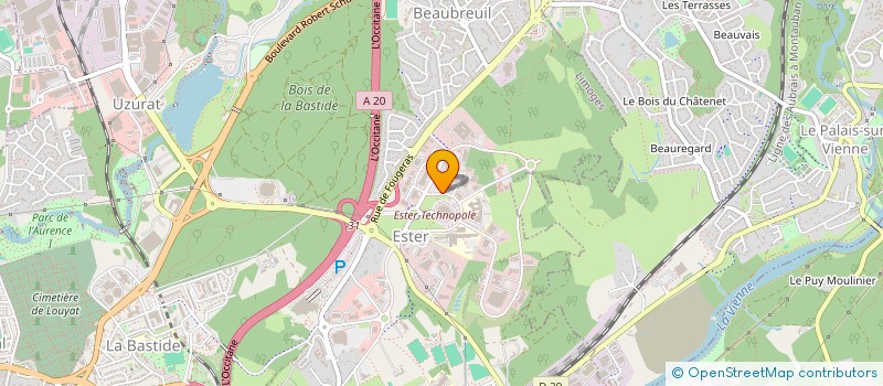 localisation de l'entreprise AS2COM à LIMOGES
