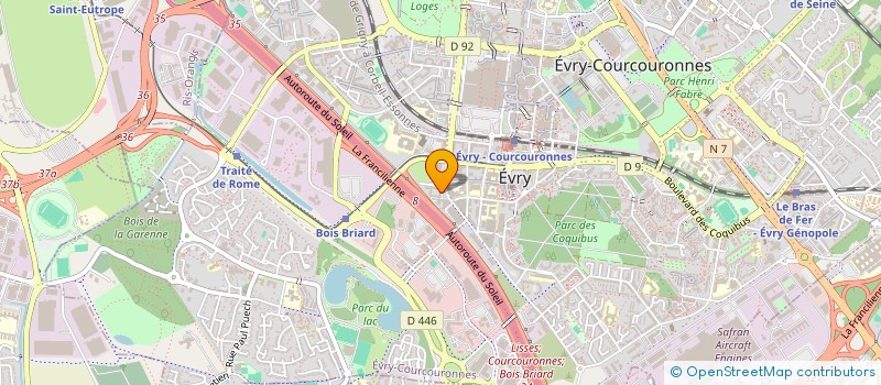 localisation de l'entreprise AS2PM à EVRY-COURCOURONNES
