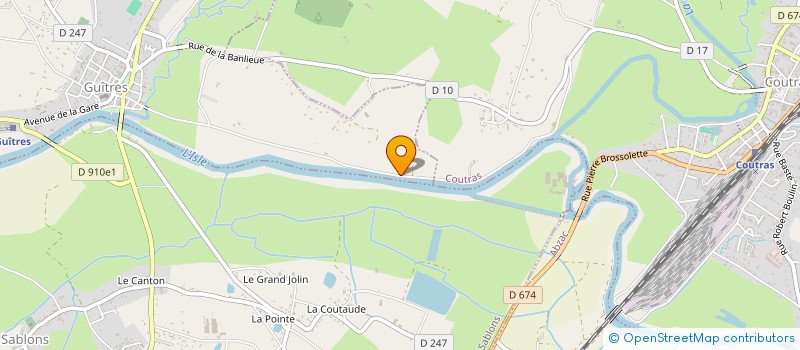 localisation de l'entreprise AS2V  GUITRES