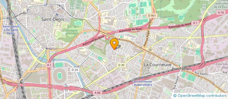 localisation de l'entreprise ASA à LA COURNEUVE