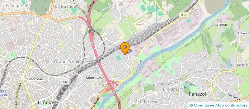 localisation de l'entreprise ASA 87 (AIDE AUX SANS ABRIS 87) à LIMOGES
