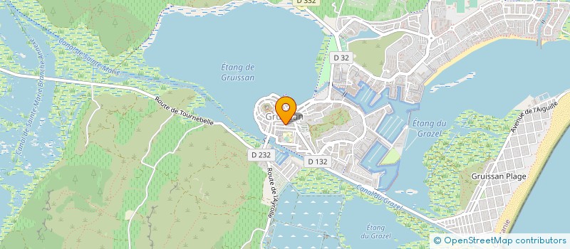 localisation de l'entreprise ASA AMENAGE GESTION BASE CONCHYLICOLE  GRUISSAN