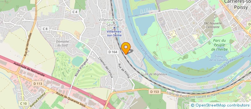 localisation de l'entreprise ASA CHEMIN DE LA NOURREE à VILLENNES-SUR-SEINE