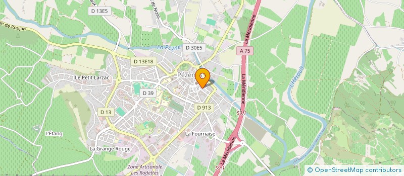 localisation de l'entreprise ASA CURAGE DU RUISSEAU DU CANAL FERRAN à LEZIGNAN-LA-CEBE