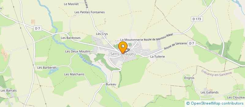 localisation de l'entreprise ASA DE BREGNON à MENETOU-RATEL
