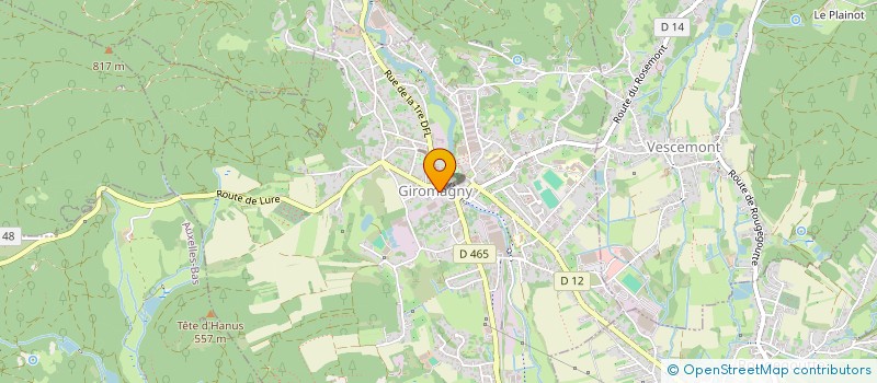 localisation de l'entreprise ASA DE GIROMAGNY à GIROMAGNY