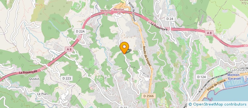 localisation de l'entreprise ASA DE LA COLLINE DE L'ANNONCIADE à MENTON