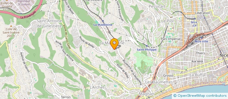 localisation de l'entreprise ASA DE LA RUE DE LA VILLETTE à NICE