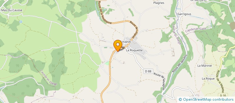 localisation de l'entreprise ASA DE RENOVATION AGRICOLE DE SALVAGNAC  CAUSSE-ET-DIEGE