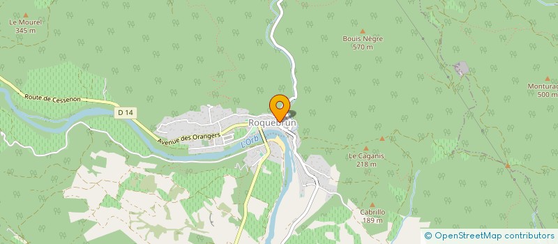 localisation de l'entreprise ASA DES CANAUX DE ST ANDRE ET POUJOULA  ROQUEBRUN