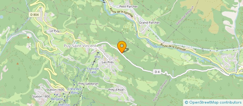 localisation de l'entreprise ASA DES CANAUX REUNIS DE VALLOUISE à VALLOUISE-PELVOUX