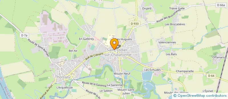 localisation de l'entreprise ASA DES PRAIRIES DU PONT DE THOISSEY  SAINT-DIDIER-SUR-CHALARONNE