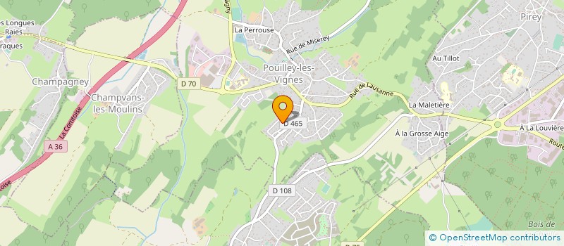 localisation de l'entreprise ASA DES RIVERAINS POUILLEY LES VIGNES  POUILLEY-LES-VIGNES