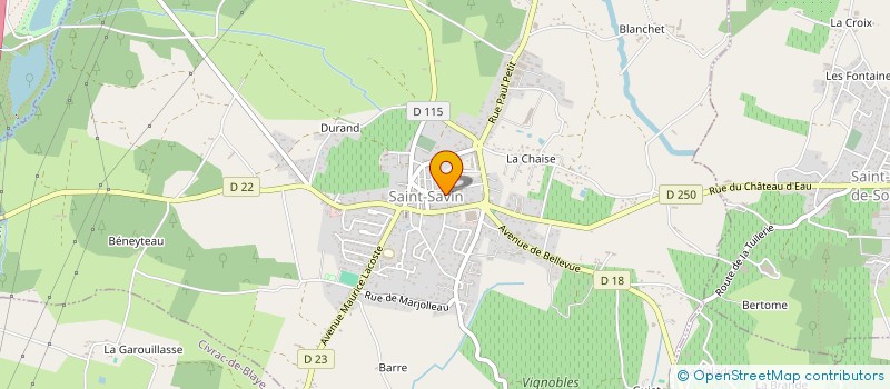 localisation de l'entreprise ASA DFCI DU BLAYAIS ET DE SA REGION à SAINT-SAVIN