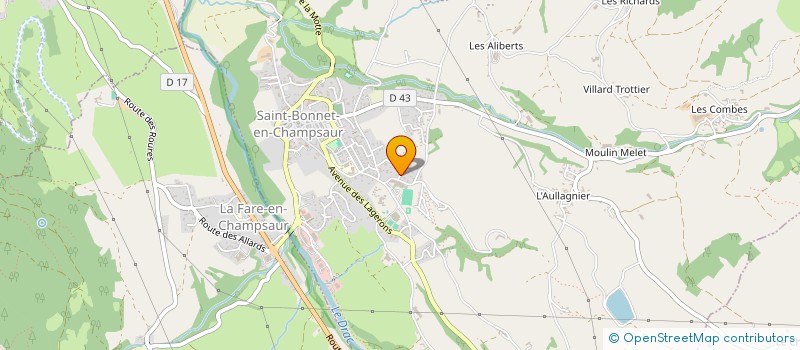 localisation de l'entreprise ASA DU CANAL DE BAFFOL  SAINT-JULIEN-EN-CHAMPSAUR