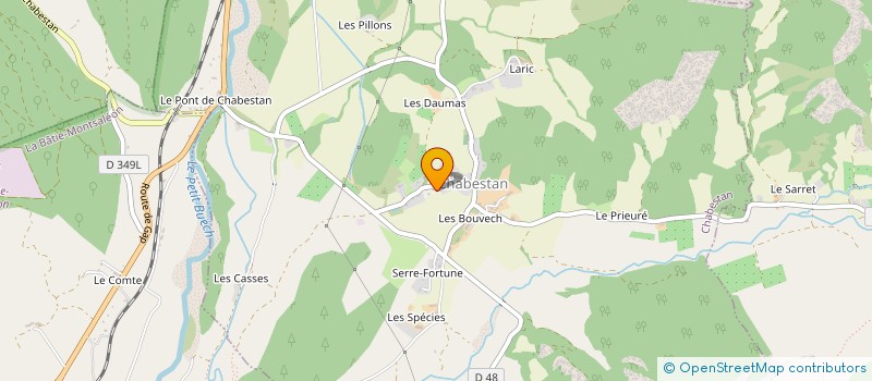 localisation de l'entreprise ASA DU CANAL DE LA PLAINE DU BOUTARIC  MONTMAUR