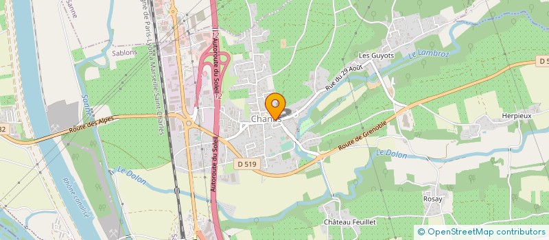 localisation de l'entreprise ASA DU PLATEAU D HERPIEUX CHANAS  CHANAS