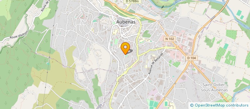 localisation de l'entreprise ASA GROUPE  AUBENAS