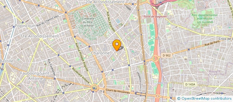 localisation de l'entreprise ASA IMPASSE VIGNOLES  PARIS