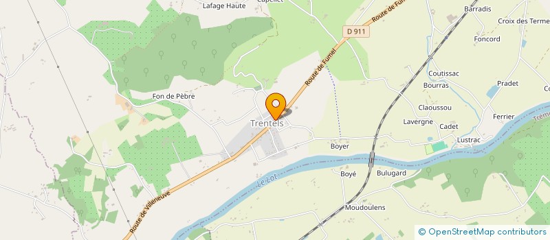 localisation de l'entreprise ASA IRRIG VALLEE DU LOT ET BOUDOUYSSOU à TREMONS