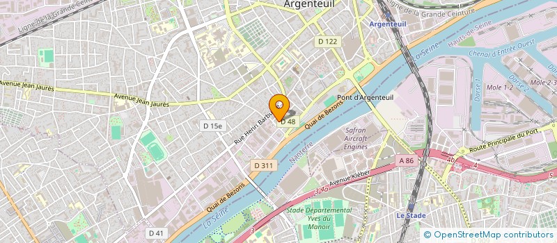 localisation de l'entreprise ASA LE CLOS ROQUELAURE à ARGENTEUIL
