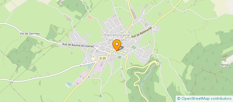 localisation de l'entreprise ASA RTE FORESTIERE COTE ET LE VAL  PIERREFONTAINE-LES-VARANS