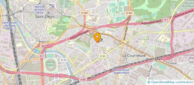 localisation de l'entreprise ASA SERVICES à LA COURNEUVE