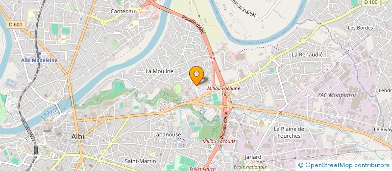 localisation de l'entreprise ASA SETH à ALBI