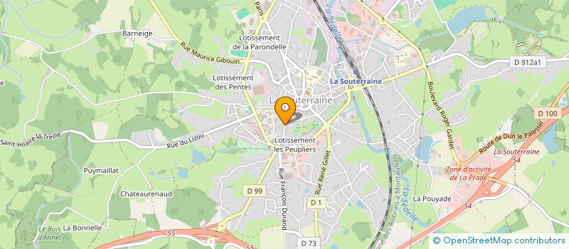 localisation de l'entreprise ASALAS à LA SOUTERRAINE