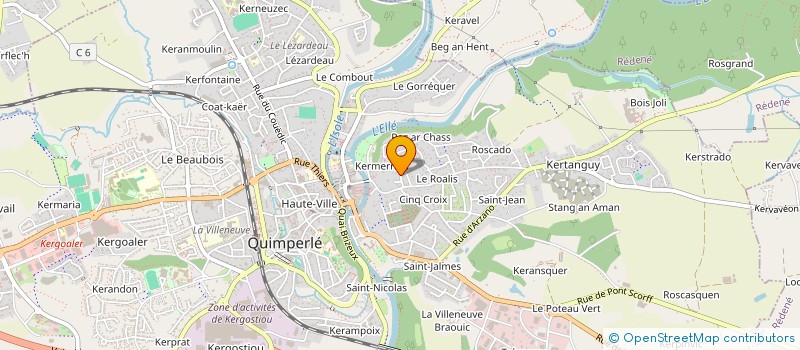 localisation de l'entreprise ASANA  QUIMPERLE