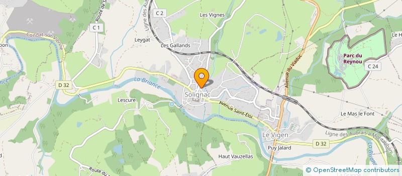 localisation de l'entreprise ASANA YOGA RELAXATION  SOLIGNAC