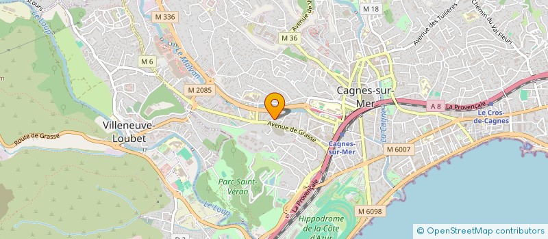 localisation de l'entreprise ASANTE SANA NATUROPATHE BIEN ETRE  CAGNES-SUR-MER