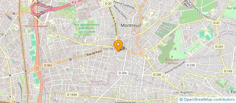 localisation de l'entreprise ASAP INTERNATIONAL à MONTREUIL