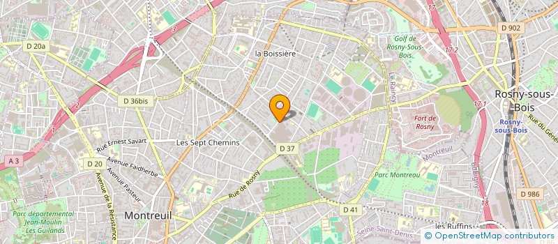 localisation de l'entreprise ASAP PRINT à MONTREUIL
