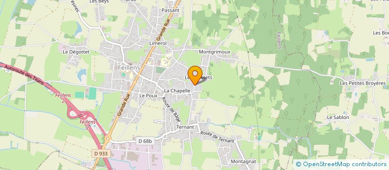 localisation de l'entreprise ASAP PROS1 à FEILLENS