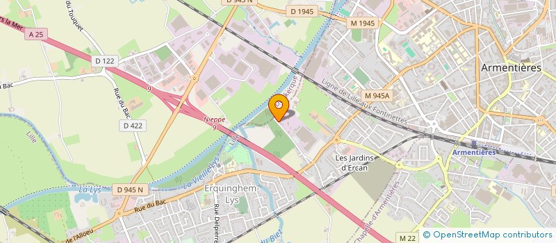 localisation de l'entreprise ASAP TRUCKING  ERQUINGHEM-LYS