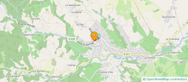 localisation de l'entreprise ASAR INDUSTRIES  THURINS