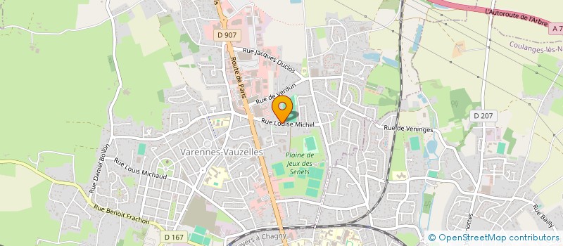 localisation de l'entreprise ASAV GYMNASTIQUE VOLONTAIRE à VARENNES-VAUZELLES