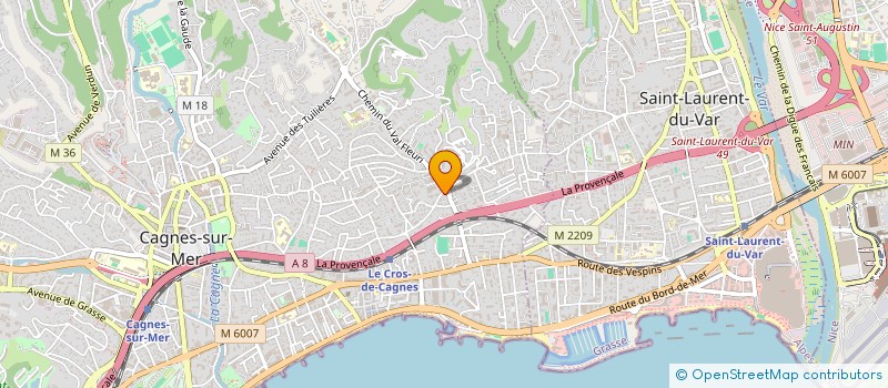 localisation de l'entreprise ASB à CAGNES-SUR-MER