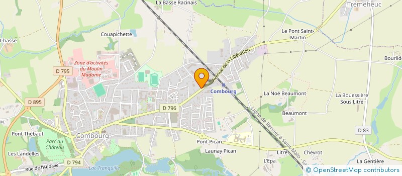 localisation de l'entreprise ASB à COMBOURG