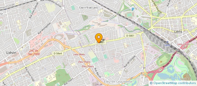 localisation de l'entreprise ASB ENVIRONNEMENT à LENS