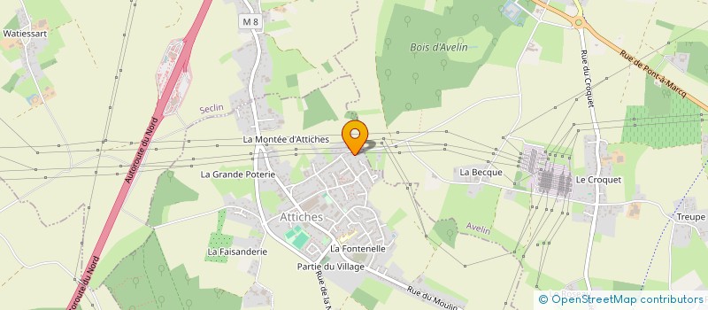 localisation de l'entreprise ASB GROUP  ATTICHES