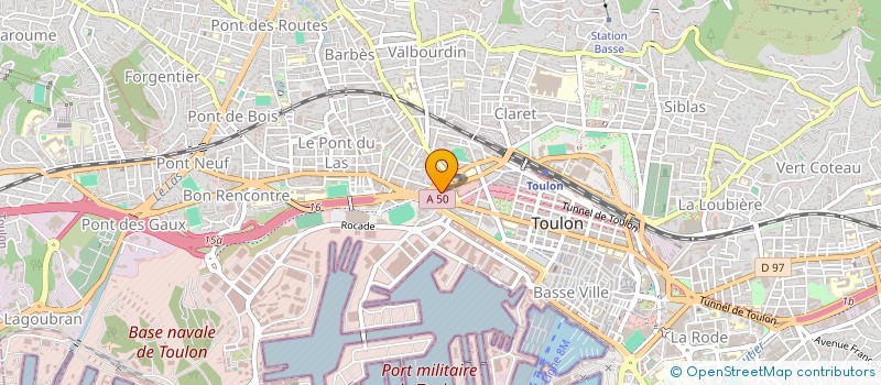 localisation de l'entreprise ASB INVEST  TOULON