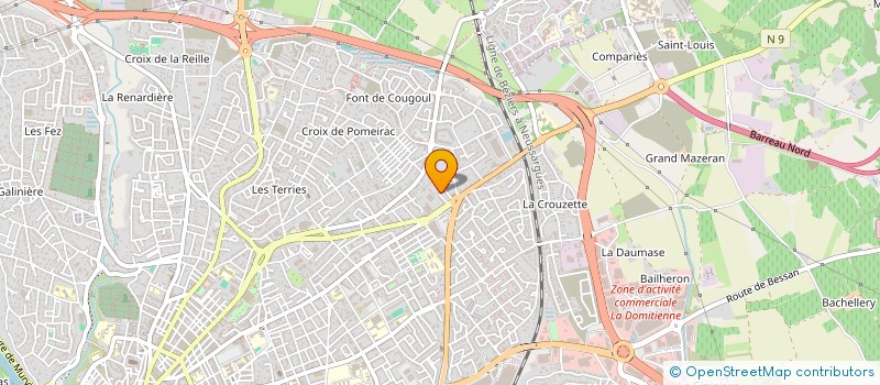 localisation de l'entreprise ASBAF  BEZIERS