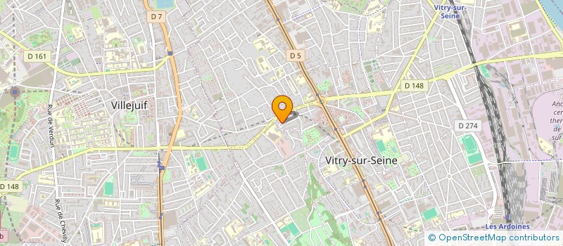 localisation de l'entreprise ASBAT à VITRY-SUR-SEINE