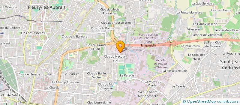 localisation de l'entreprise ASBD  ORLEANS