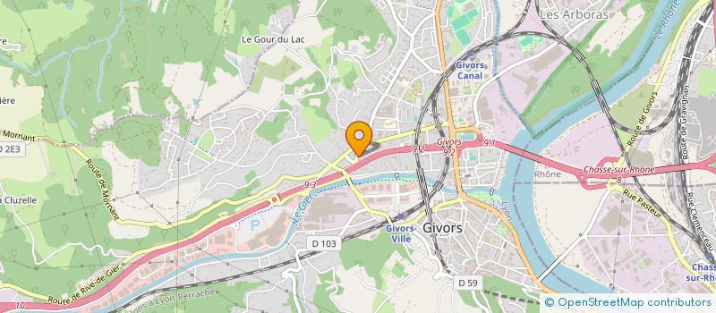 localisation de l'entreprise ASBMC à GIVORS