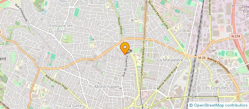 localisation de l'entreprise ASBT LE DESCHAUX  FONTAINE-LES-DIJON