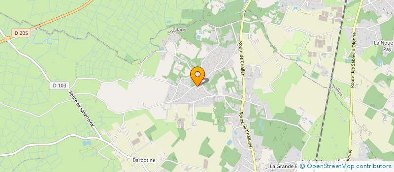 localisation de l'entreprise ASBVM à SOULLANS